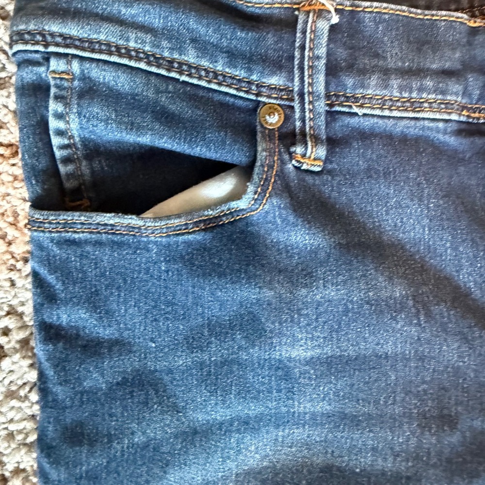 Free People Women Dark Wash Skinny Jeans Blue Denim Mid Rise Size 28 - Picture 8 of 12